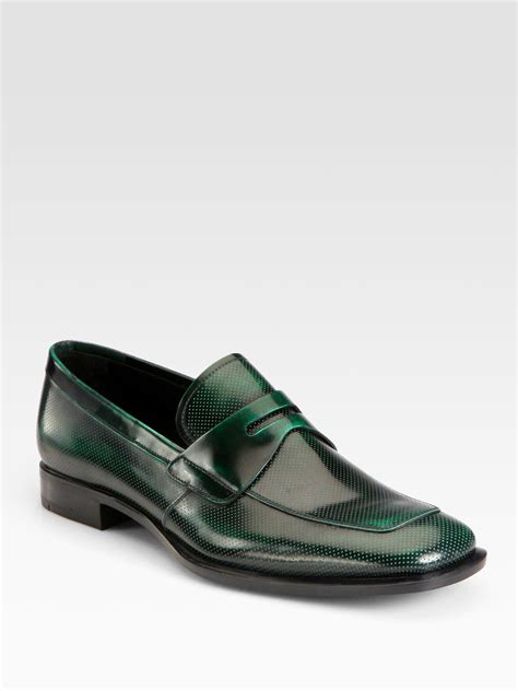 prada penny loafers men's